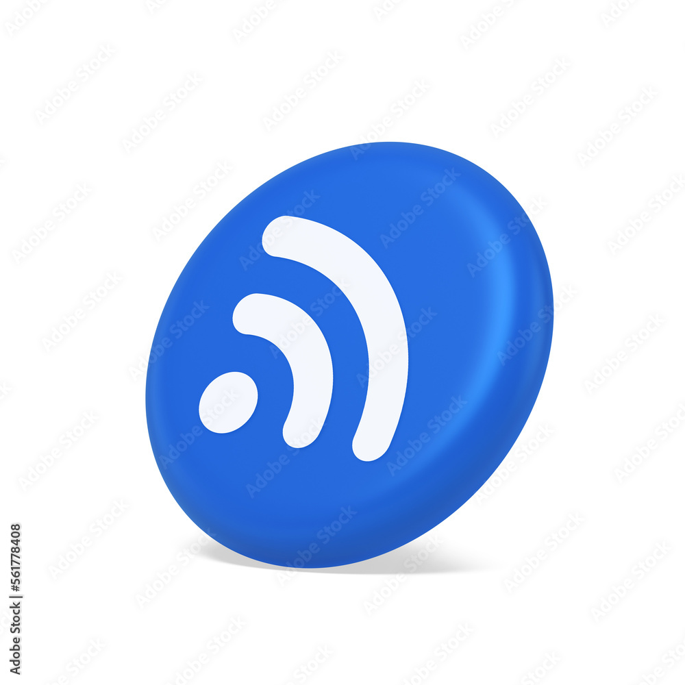 Wifi available access button wireless internet connection signal 3d isometric realistic icon Wifi available access button wireless internet connection signal 3d isometric realistic icon