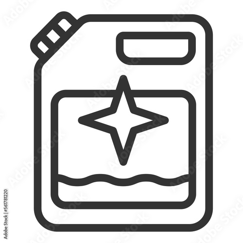 Washing liquid canister - icon, illustration on white background, outline style