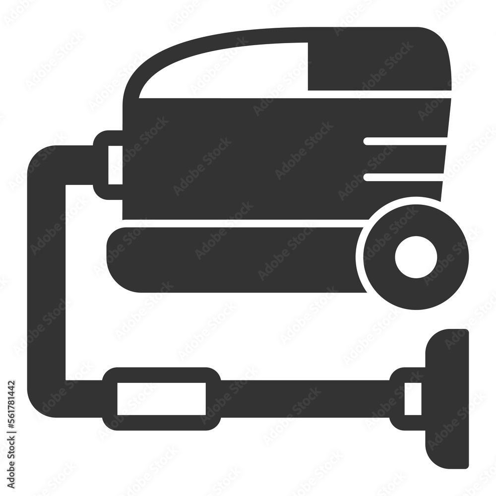 Vacuum cleaner - icon, illustration on white background, glyph style Vacuum cleaner - icon, illustration on white background, glyph style