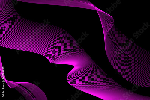 Abstract background with wavy lines, abstract background, black background, pink background, wavy background