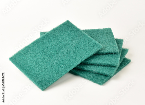 Canvastavla Scrubbing pad for dish washing isolated on white background