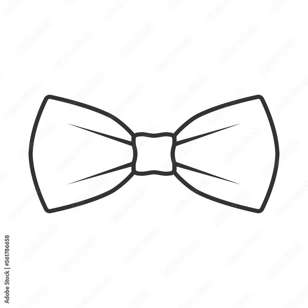 Bow tie graphic icon. Bow tie isolated sign on white background. Vector illustration Bow tie graphic icon. Bow tie isolated sign on white background. Vector illustration