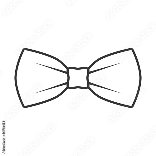 Bow tie graphic icon. Bow tie isolated sign on white background. Vector illustration