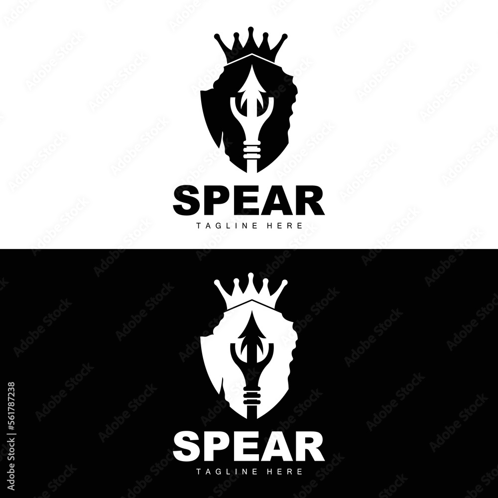 Spear Logo, Long Range Throwing Weapon Target Icon Design, Product And Company Brand Icon Illustration Spear Logo, Long Range Throwing Weapon Target Icon Design, Product And Company Brand Icon Illustration