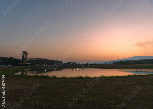 sunrise over the river