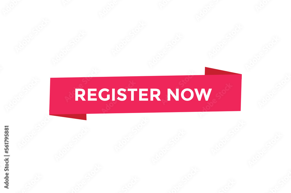 Register now button web banner templates. Vector Illustration Register now button web banner templates. Vector Illustration
