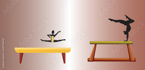 Gymnastics, Gymnast, Sport, Female, Silhouette