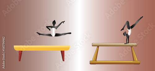 Gymnastics, Gymnast, Sport, Female, Silhouette