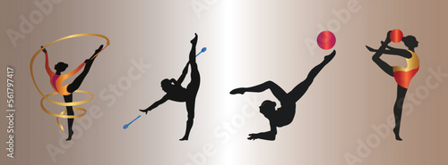 Gymnastics, Gymnast, Sport, Female, Silhouette