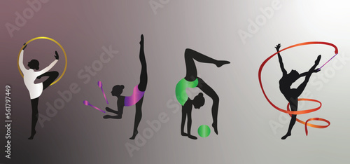 Gymnastics, Gymnast, Sport, Female, Silhouette