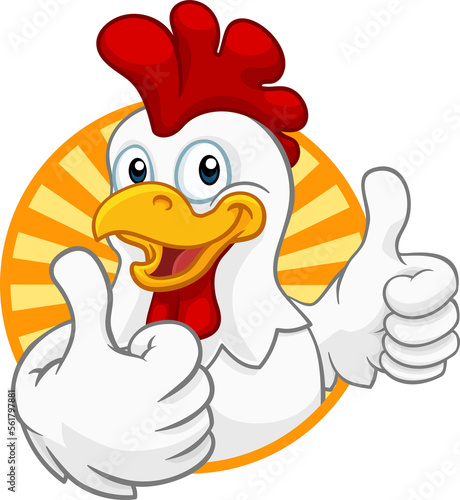 Fototapeta Chicken Cartoon Rooster Cockerel Character