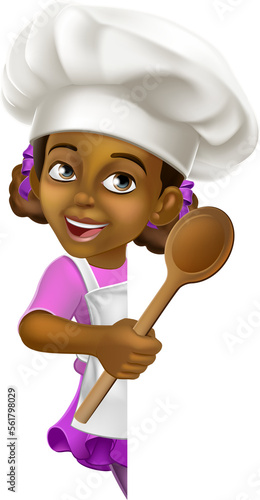 Black Girl Cartoon Child Ch...
