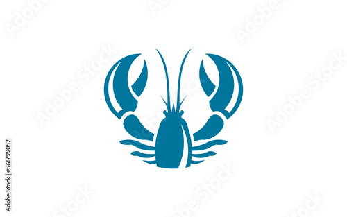 lobster circle logo design 