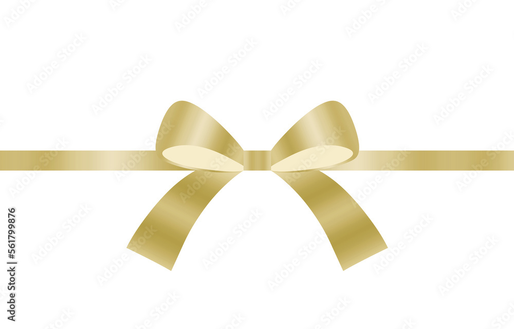 gold silk ribbon bow