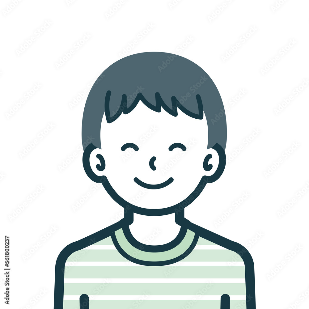 にっこり笑顔の男の子のバストショット2 にっこり笑顔の男の子のバストショット2