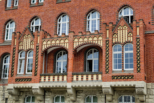 facade of an building , image taken in stettin szczecin west poland, europe