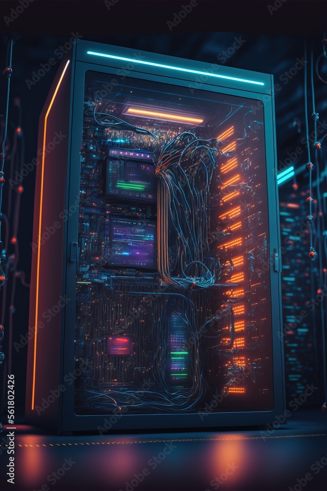 Obraz premium Data center. Generative AI