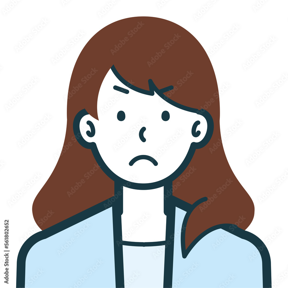 Fototapeta premium 仏頂面のビジネスウーマンのバストショット3