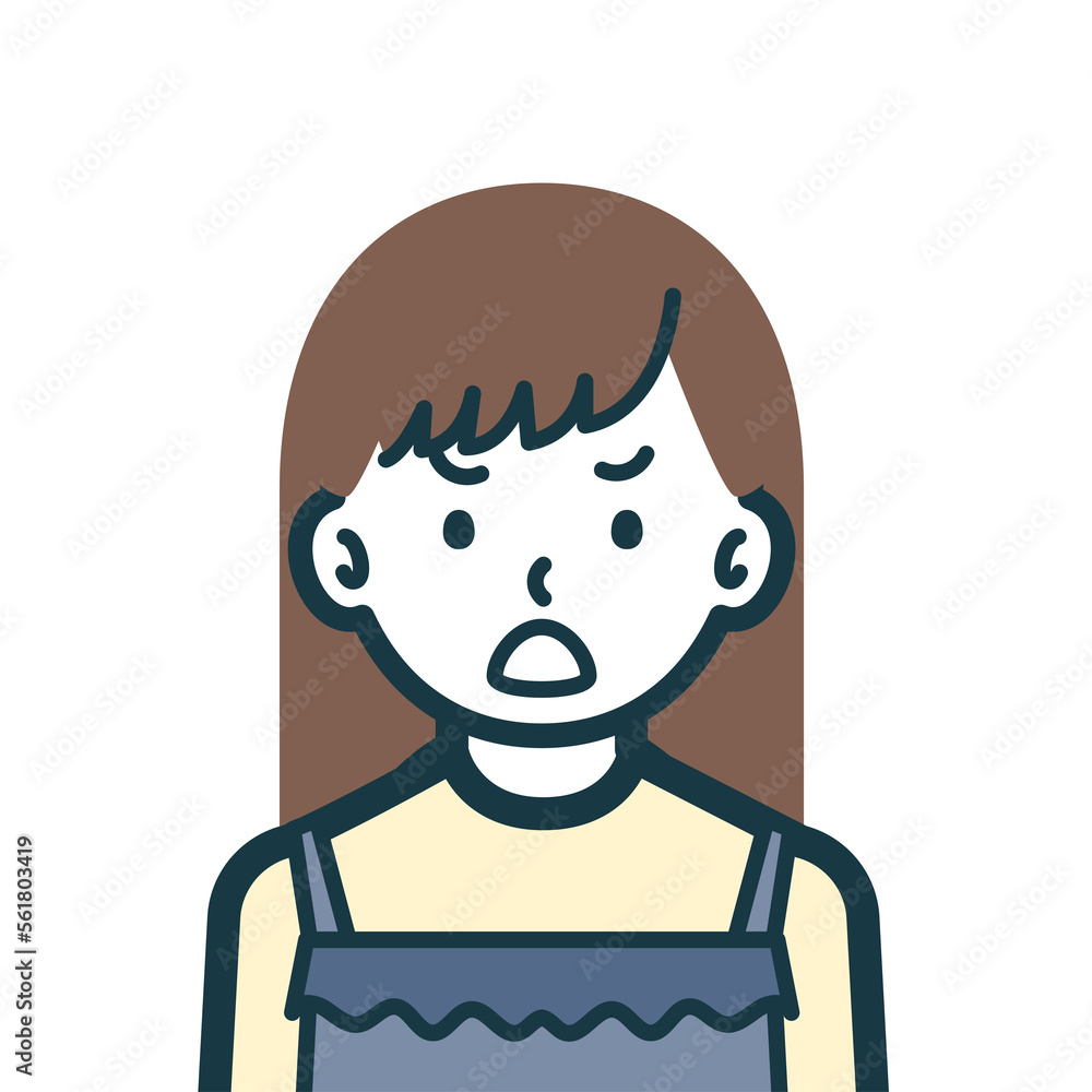 怒った顔の女の子のバストショット2