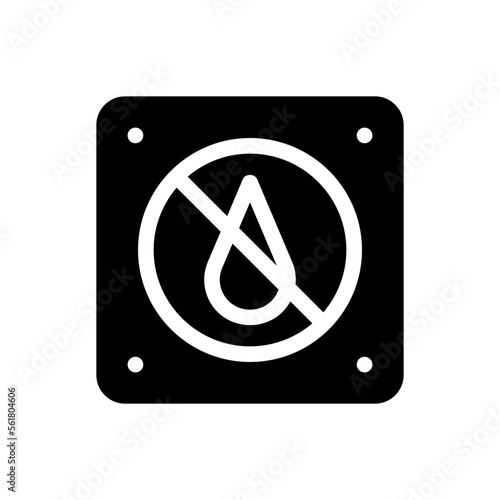 no liquids glyph icon