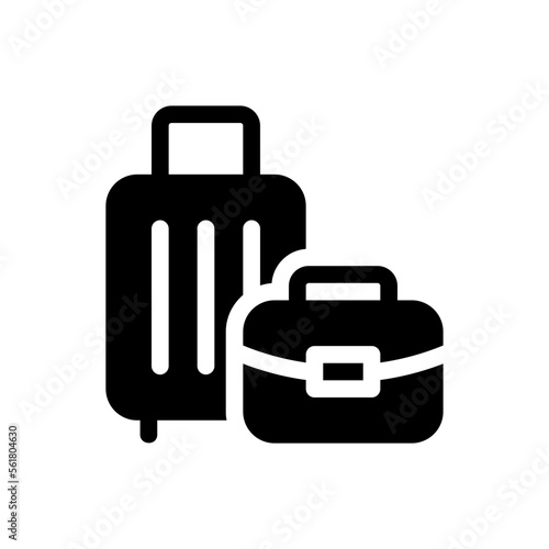 suitcase glyph icon