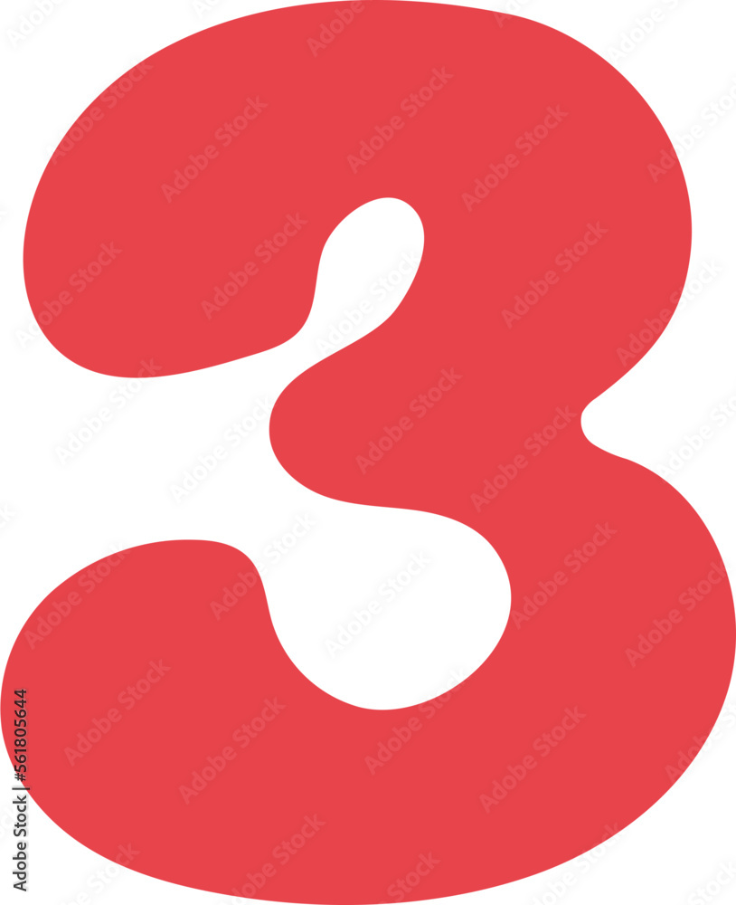3 Three Retro Valentine Number Font 3 Three Retro Valentine Number Font