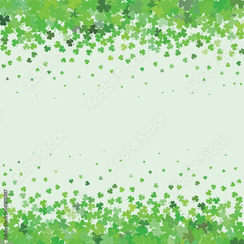shamrock clover leaves background, for Saint Patrick's Day design. Art vector illustration.