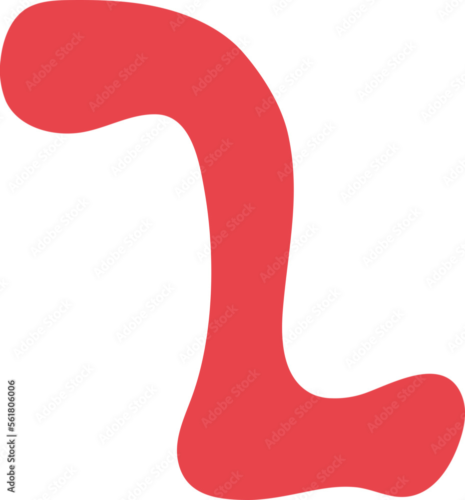 L Alternate Uppercase Retro Valentine Letters Long Swooch Glyph