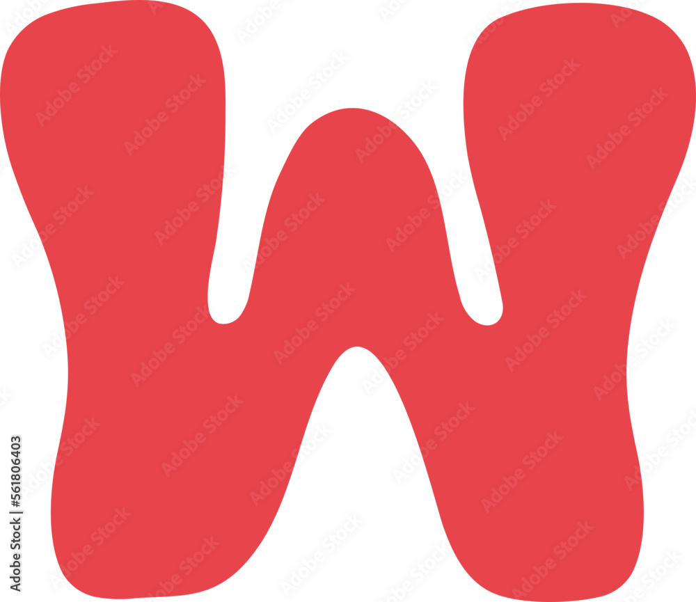 w Lowercase Retro Valentine Letters w Lowercase Retro Valentine Letters