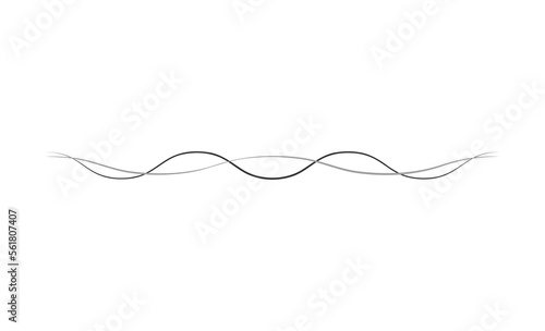 Simple line sound wave for podcast recording or equalizer. Illustration in graphic design isolated