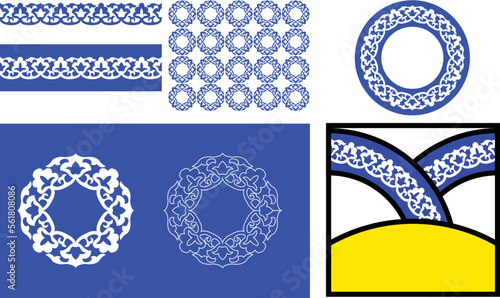 Pattern in the form of cotton in the Uzbek national style