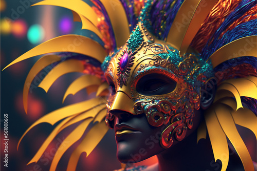 brazilian carnival  brazilian party with mask