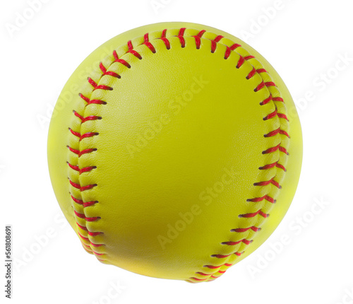 Softball on white background. PNG file.