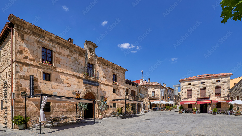 Town of Santo Domingo de Silos. Main square in Santo Domingo de Silos. In the province of Burgos. Spain