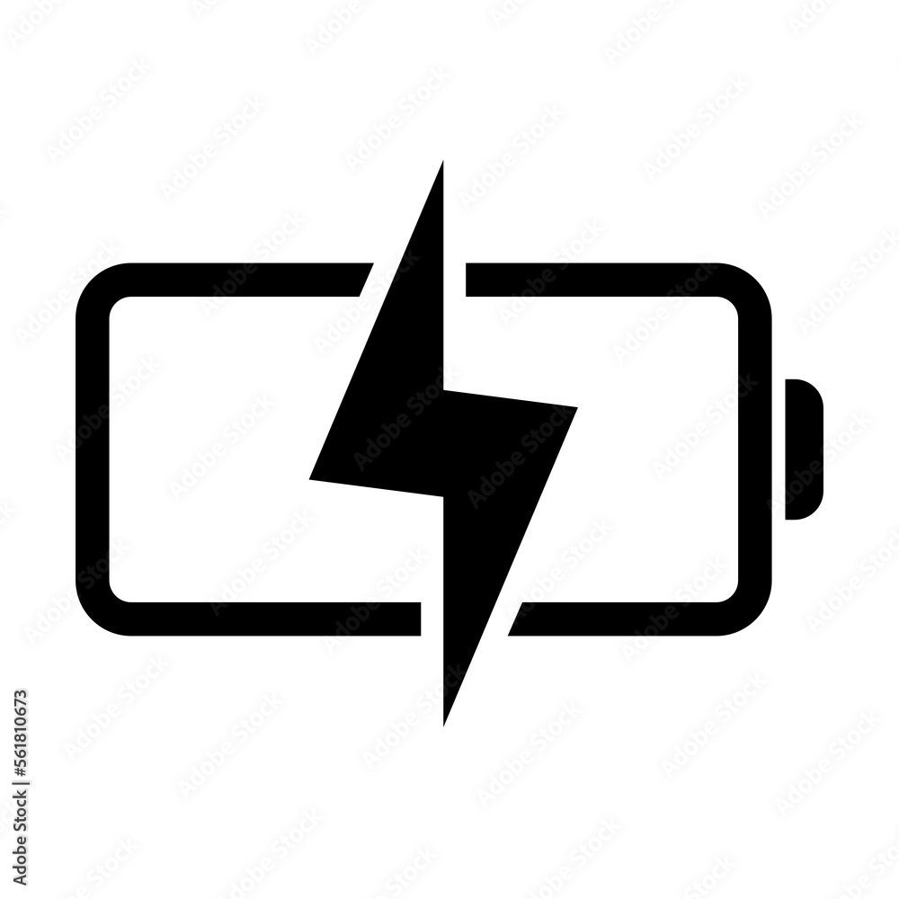 Battery charging Icon. Vector isolate on white background. Battery charging Icon. Vector isolate on white background.