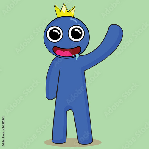 Billede på lærred Rainbow friends Blue.  New Roblox Character