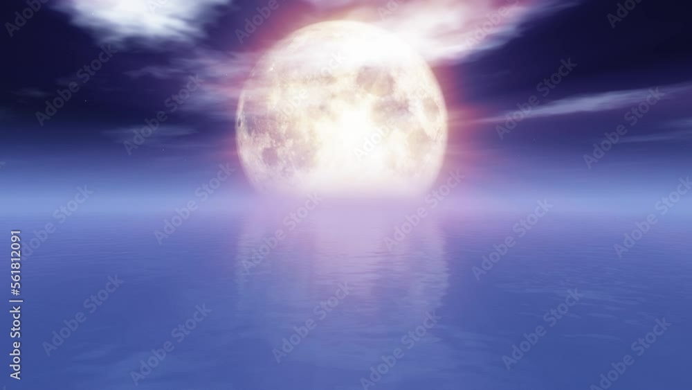 sea and full moon 4k sea and full moon 4k