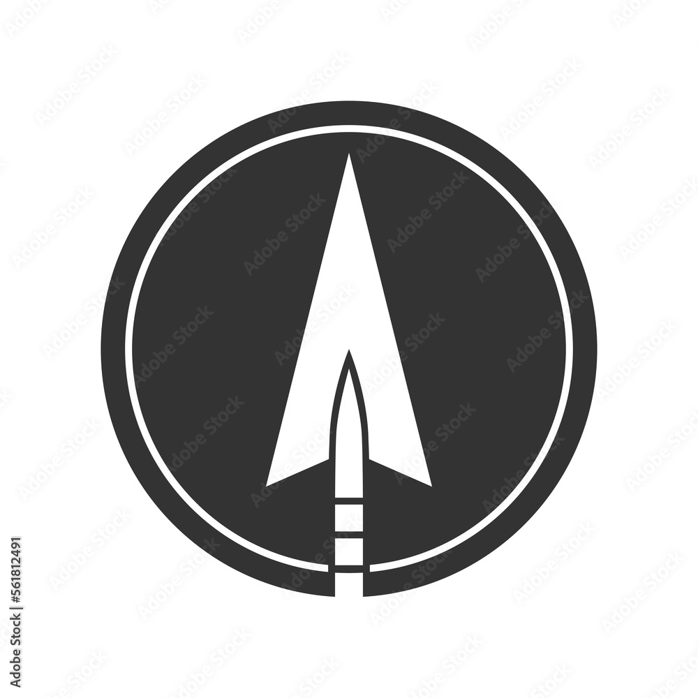 Arrowhead for archery graphic icon. Arrow sign isolated on white background. Vector illustration Arrowhead for archery graphic icon. Arrow sign isolated on white background. Vector illustration