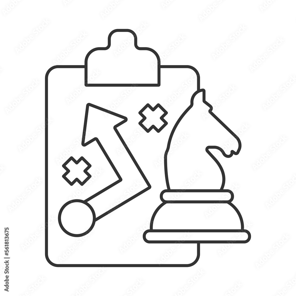 Strategy vector icon. Line sign for mobile concept and web design. Symbol, logo illustration. Vector graphics Strategy vector icon. Line sign for mobile concept and web design. Symbol, logo illustration. Vector graphics
