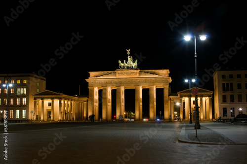 The Brandenburg gate, Berlin, at night