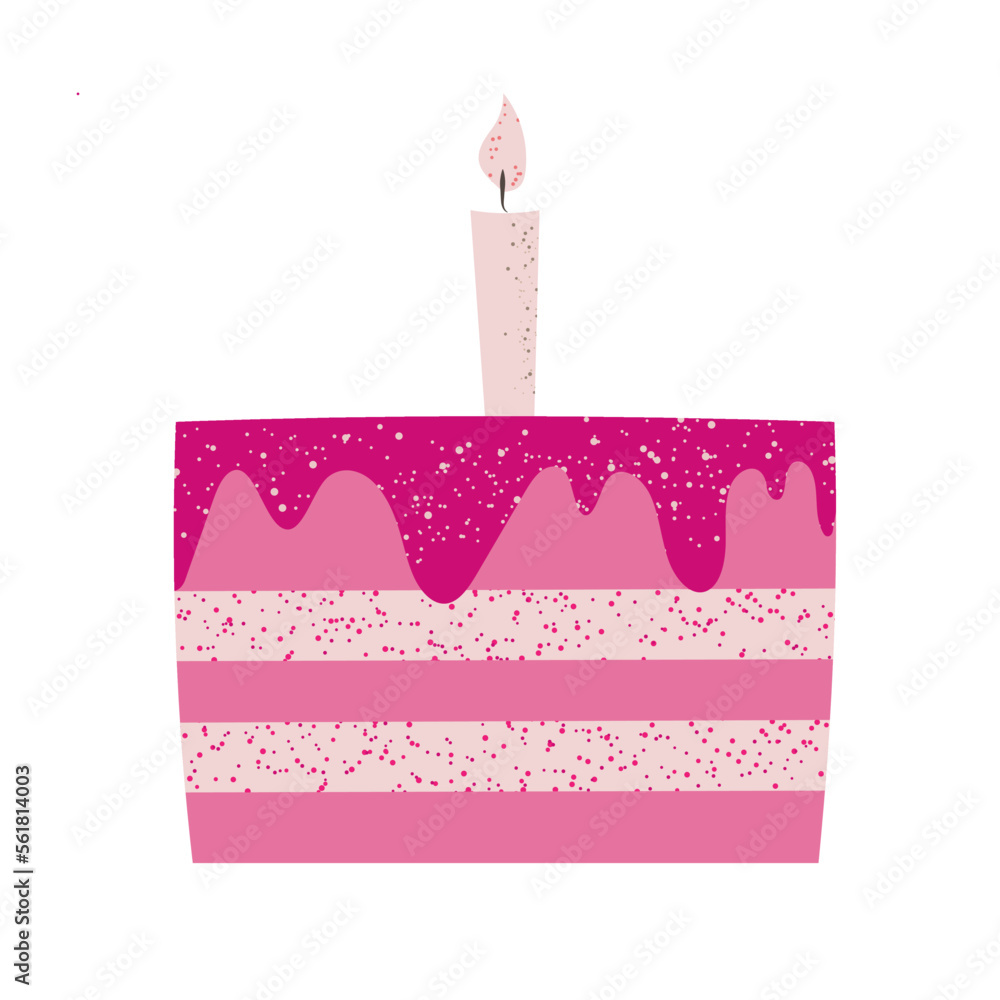 birthday cake with candles / happy birthday / candles / pink cake ...