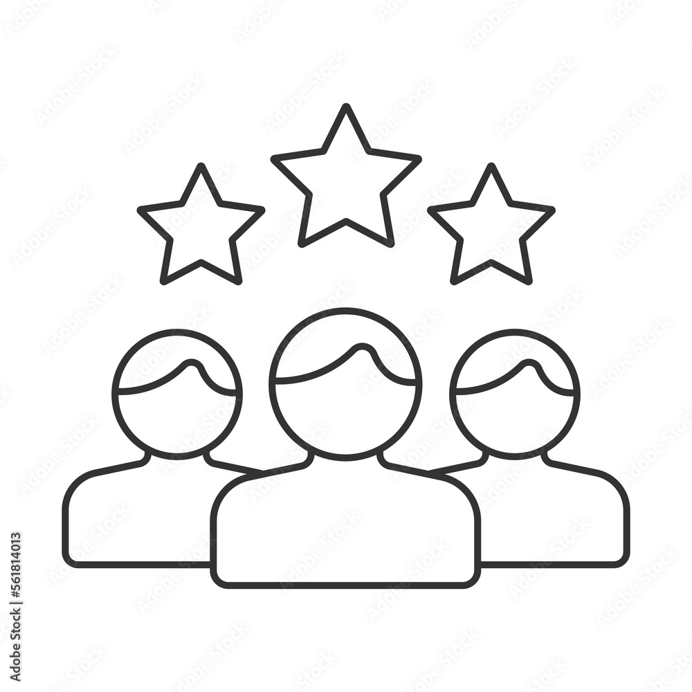 Loyal customers vector icon. Line sign for mobile concept and web design. Symbol, logo illustration. Vector graphics Loyal customers vector icon. Line sign for mobile concept and web design. Symbol, logo illustration. Vector graphics