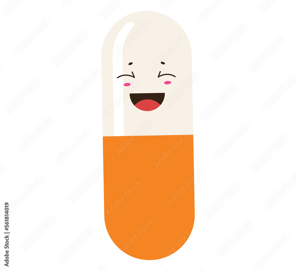 Laughing capsule with drug. Funny cartoon pills with medicine healing painkillers antibiotics cute emergency treatment vector health. Laughing capsule with drug. Funny cartoon pills with medicine healing painkillers antibiotics cute emergency treatment vector health.