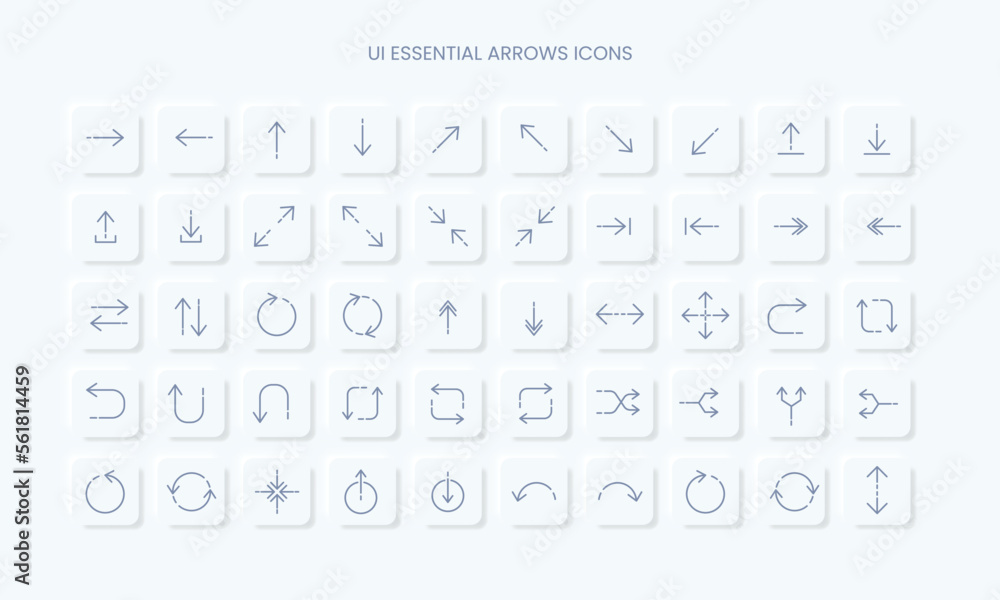 Moving arrow line icons packs Moving arrow line icons packs
