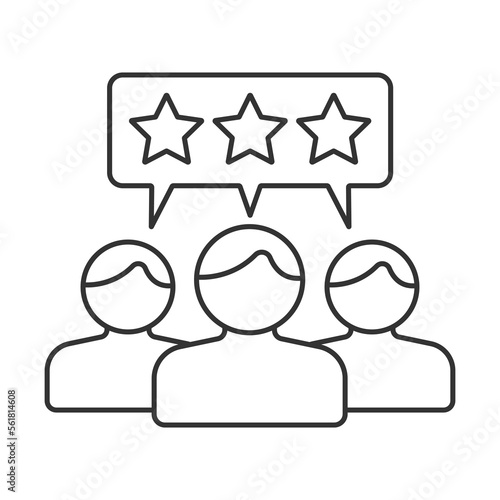 Loyal customers vector icon. Line sign for mobile concept and web design. Symbol, logo illustration. Vector graphics