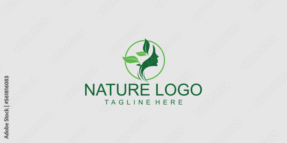 Simple nature logo design with modern style premium vector Simple nature logo design with modern style premium vector