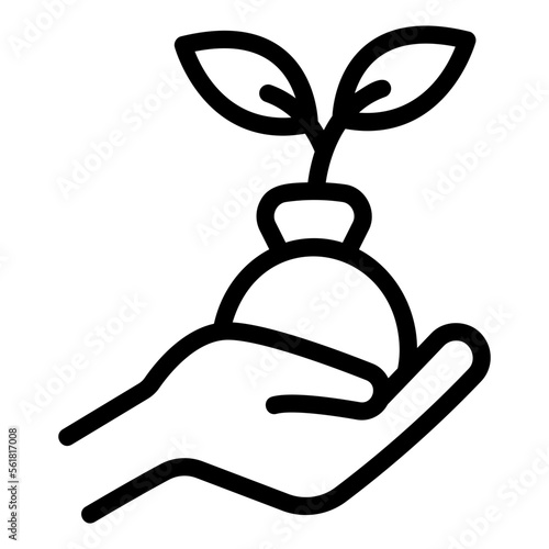 reforestation line icon