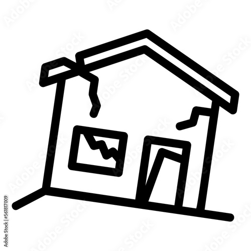 ruined line icon