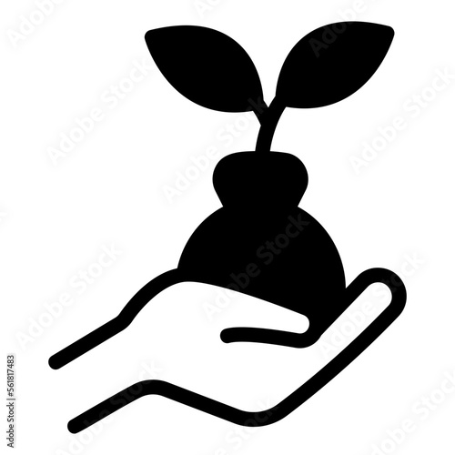 reforestation glyph icon