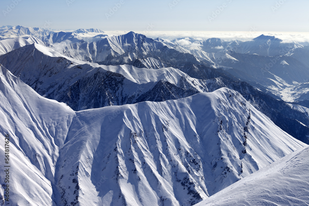 Fototapeta premium View from ski slope